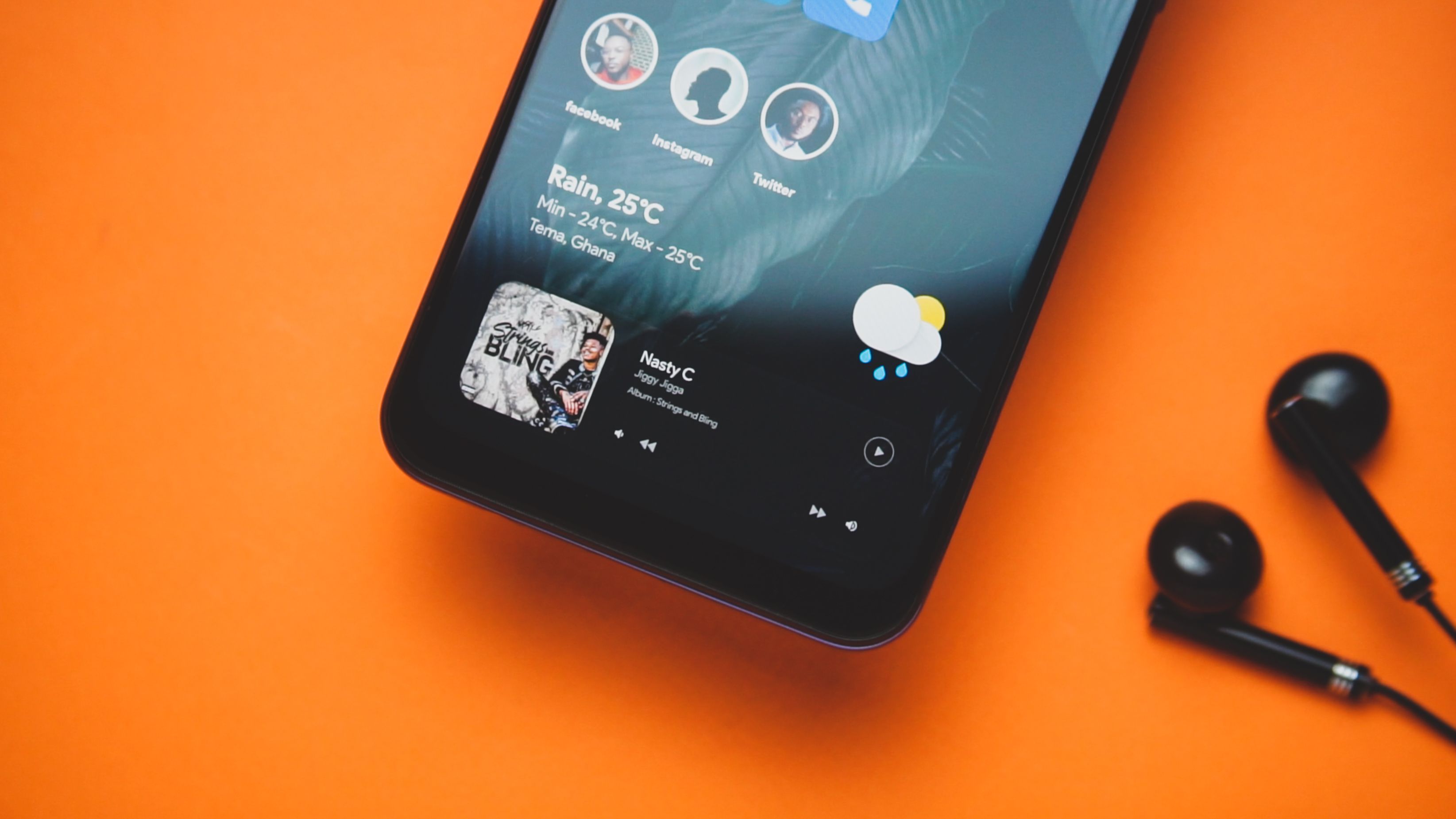 smartphone showing audio apps