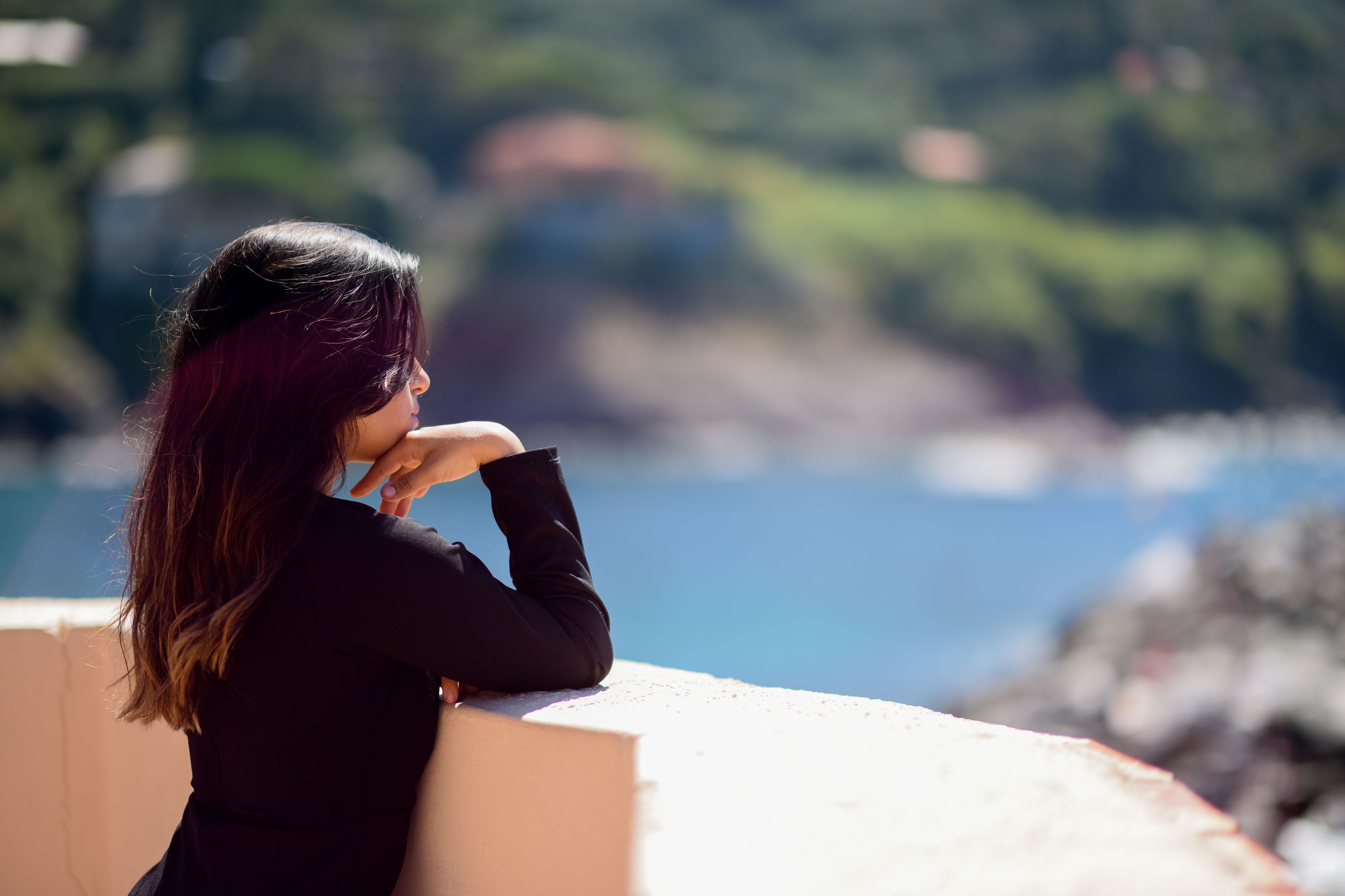 person looking calm outdoors