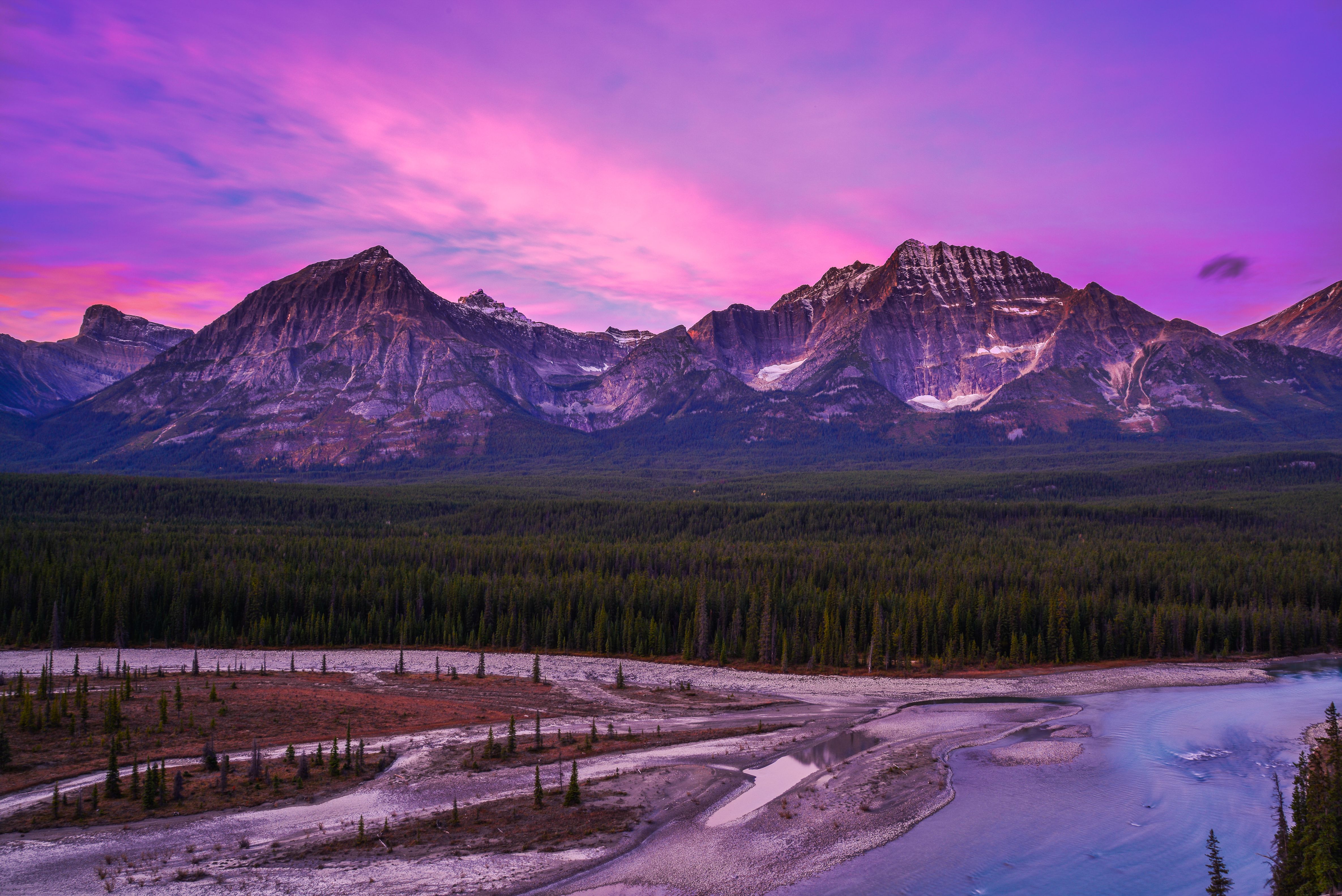 Canadian landscape with earbuds