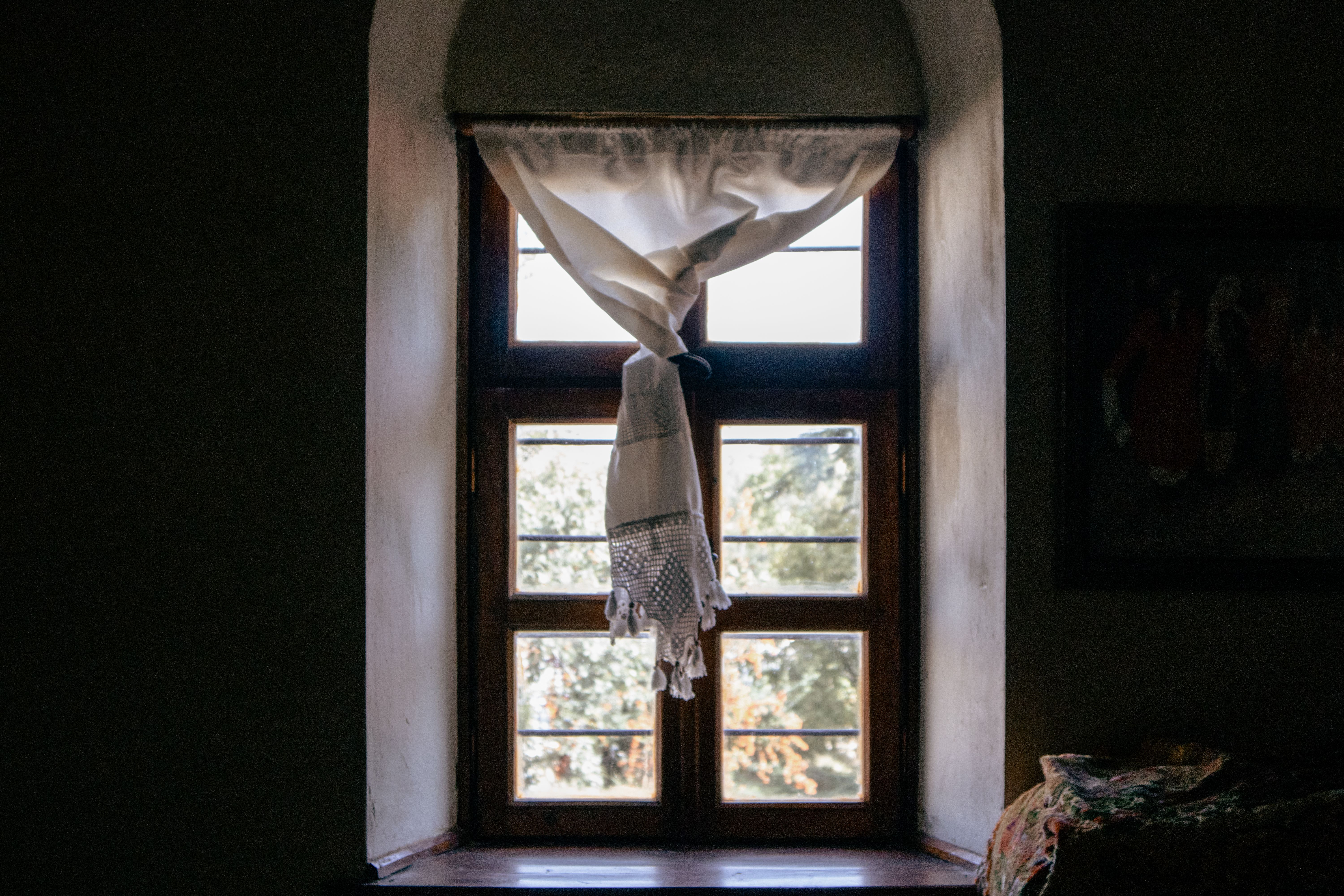 Morning light through window