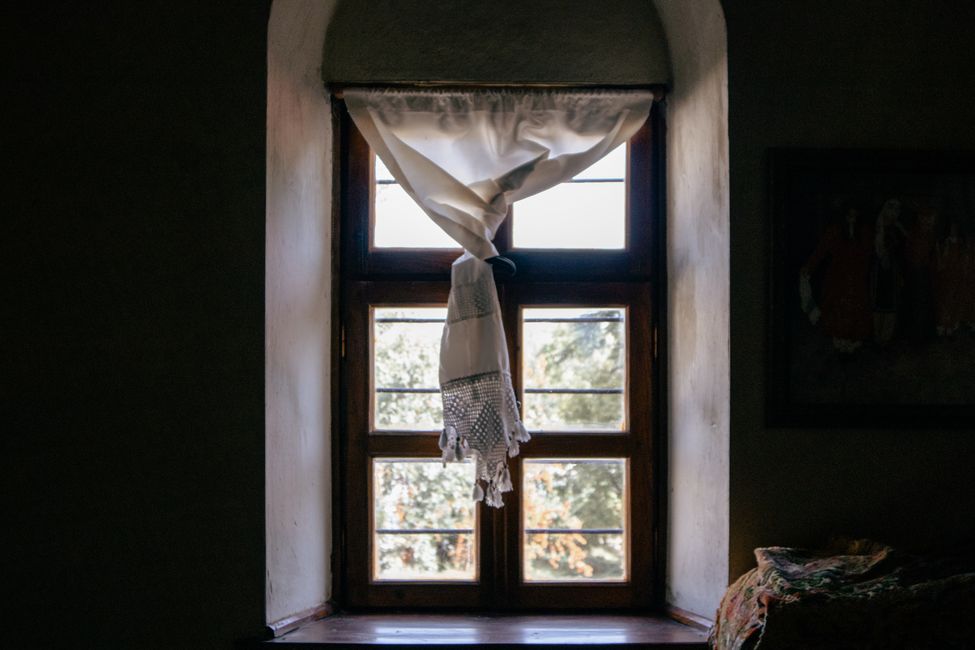 Morning light through window