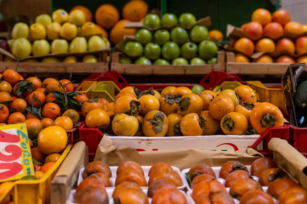 Colorful fresh produce market