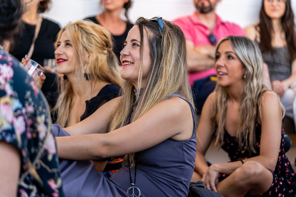 audience laughing at show