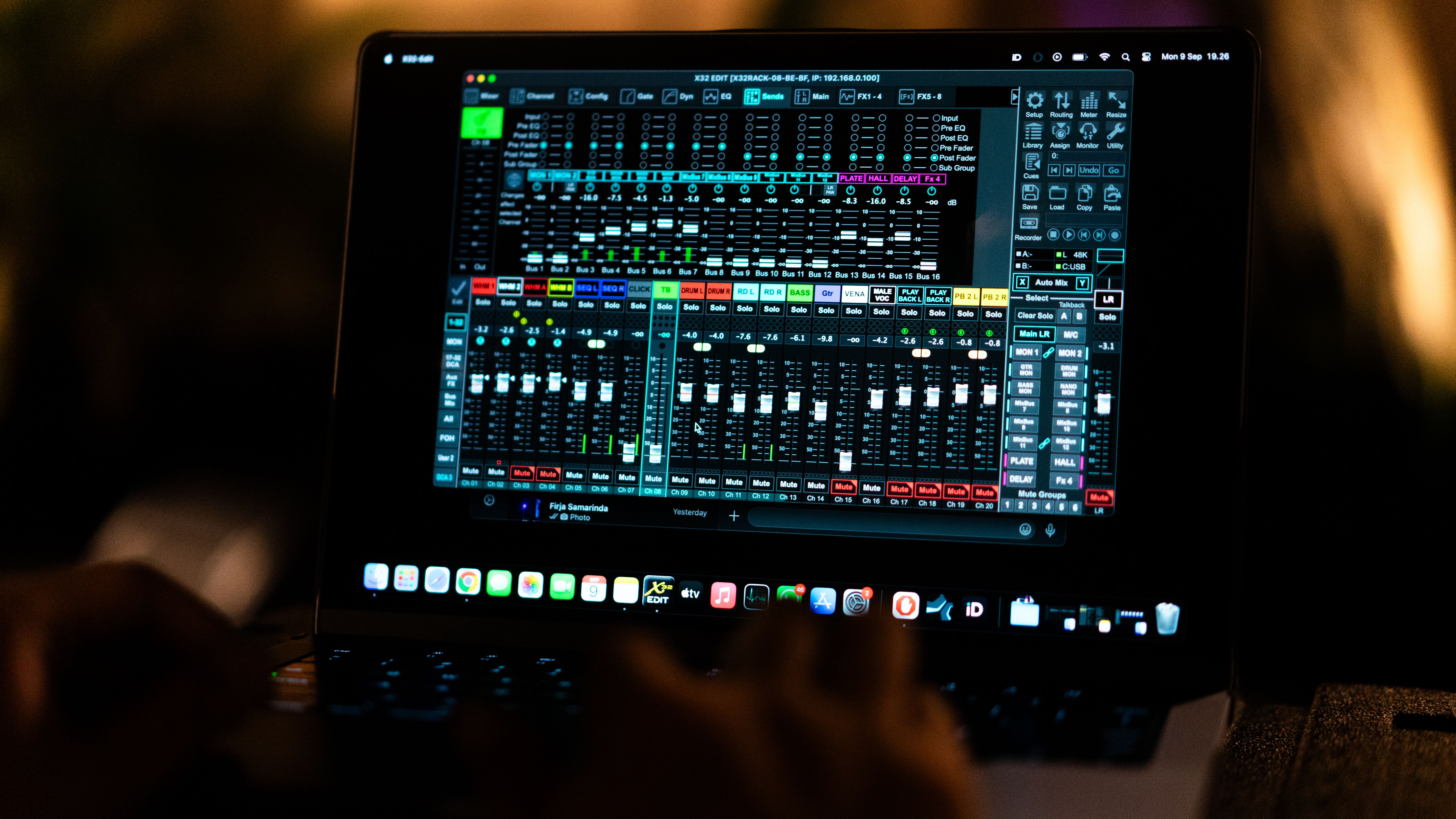 laptop showing recording software