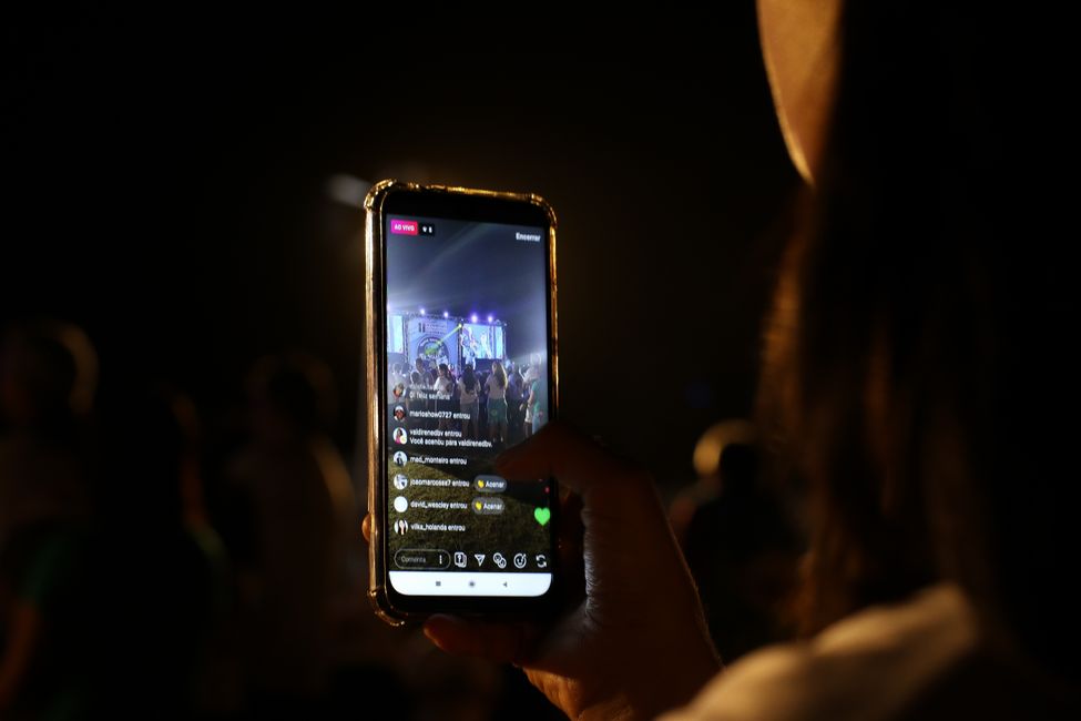Streaming platform on phone screen