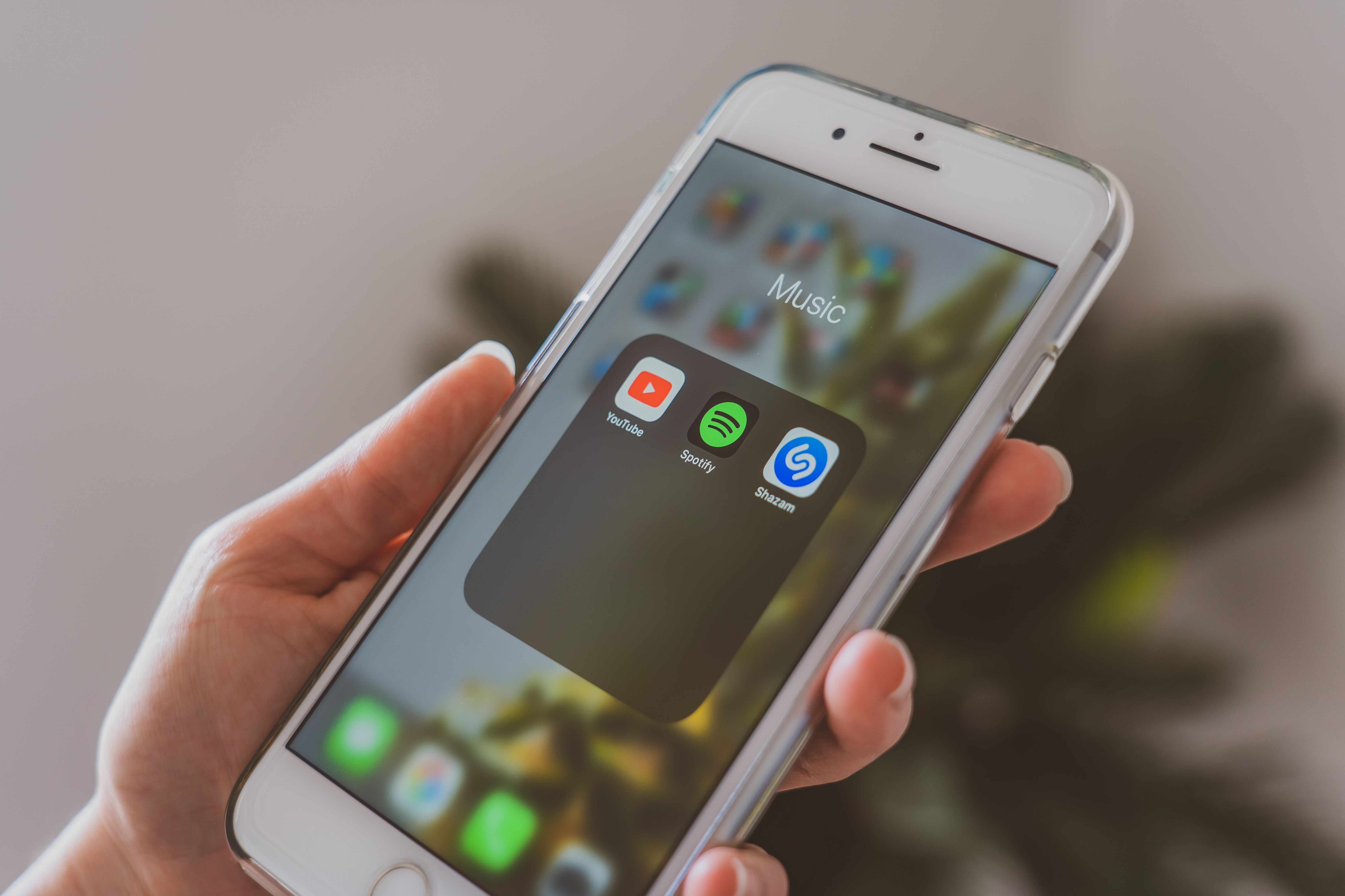 Podcast app on phone screen
