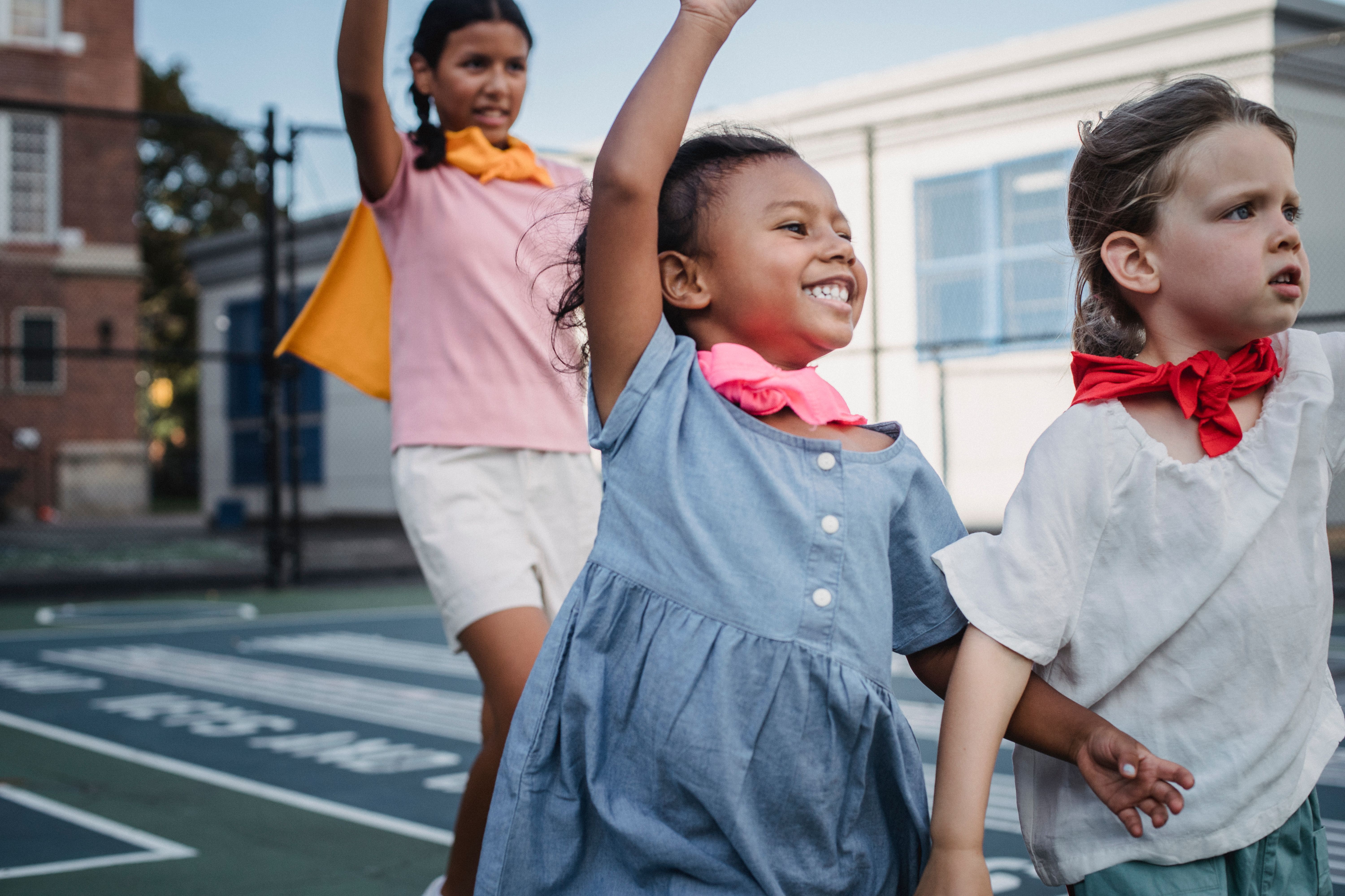 children playing together outdoors