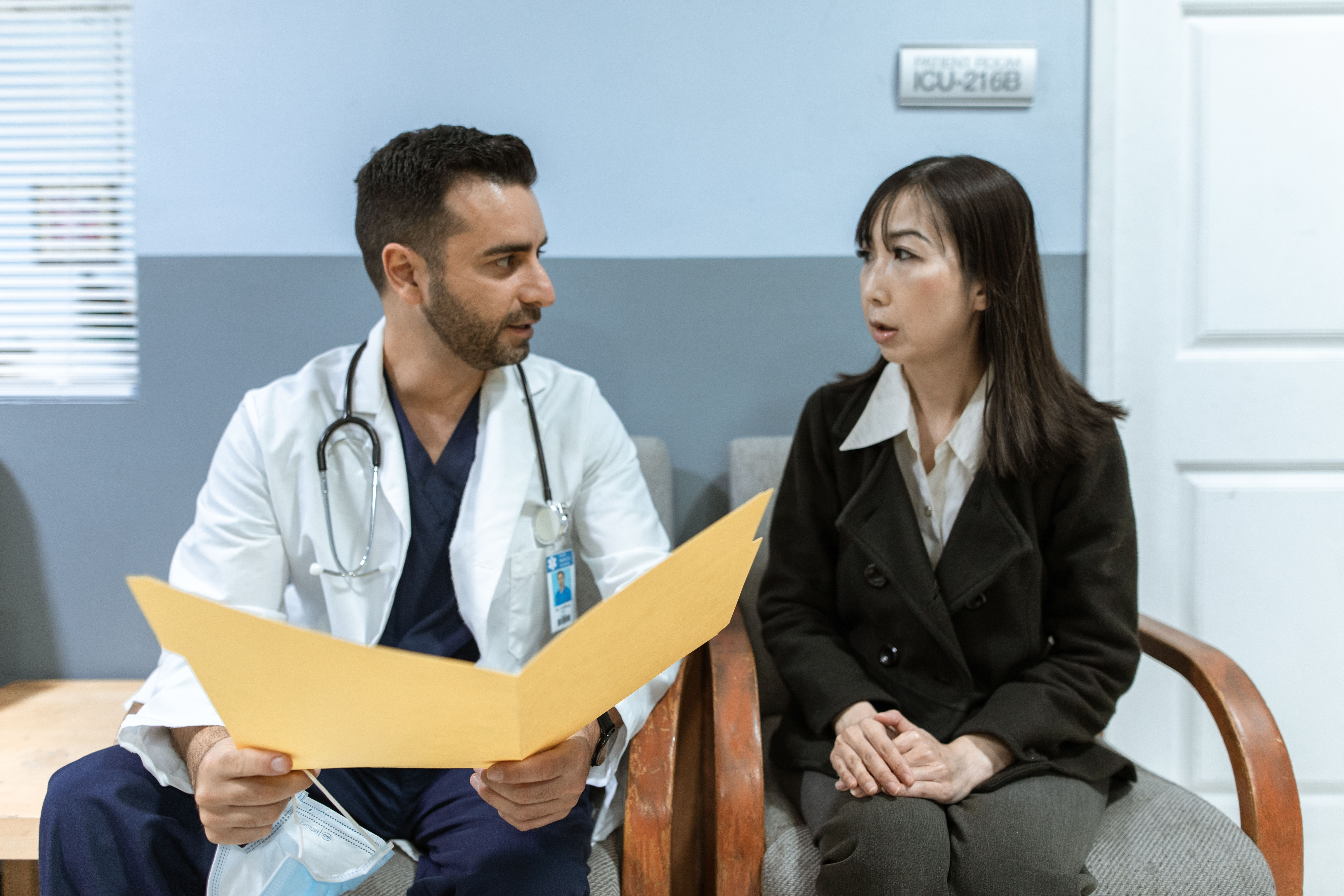Doctor and patient discussing