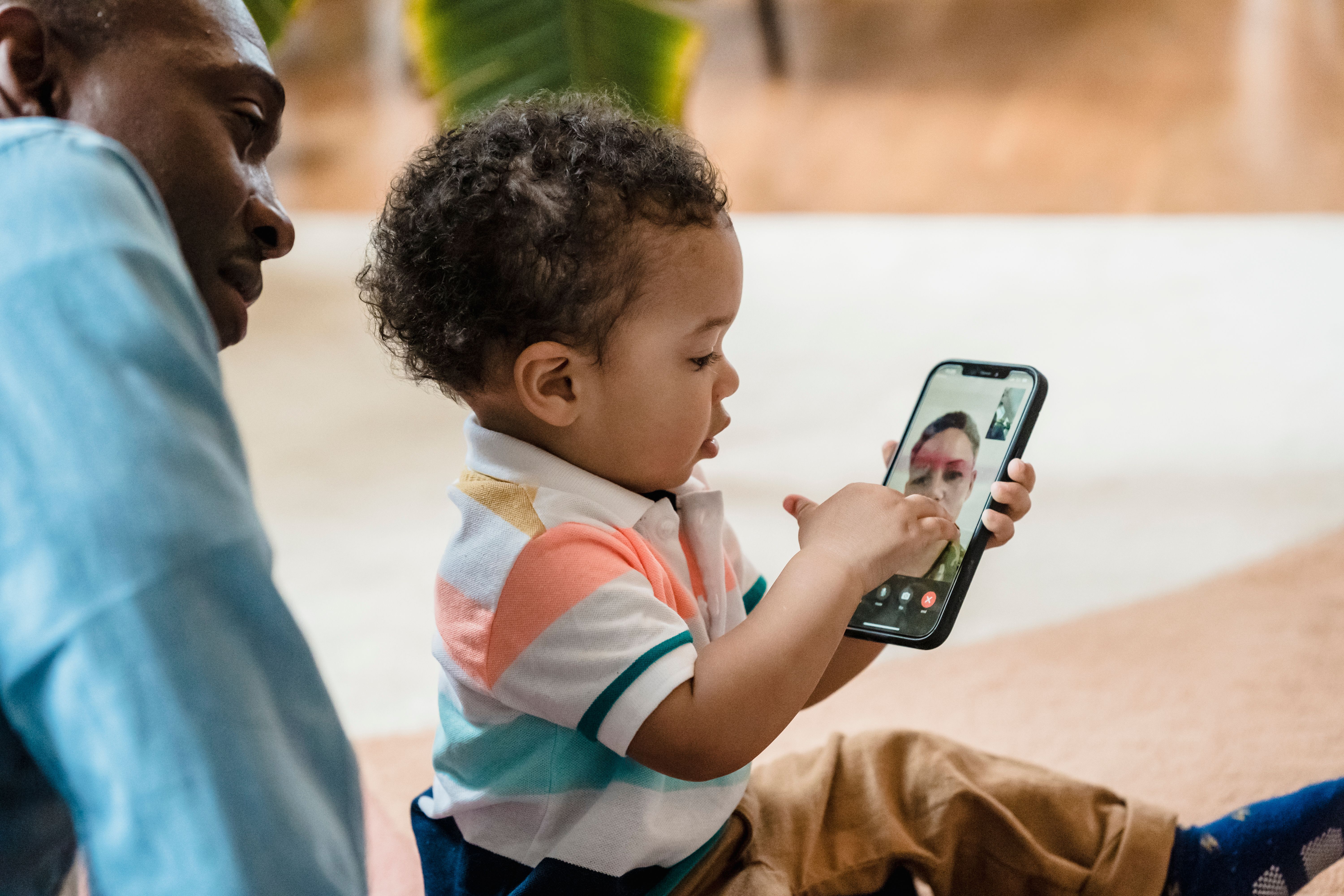 child observing parent expression