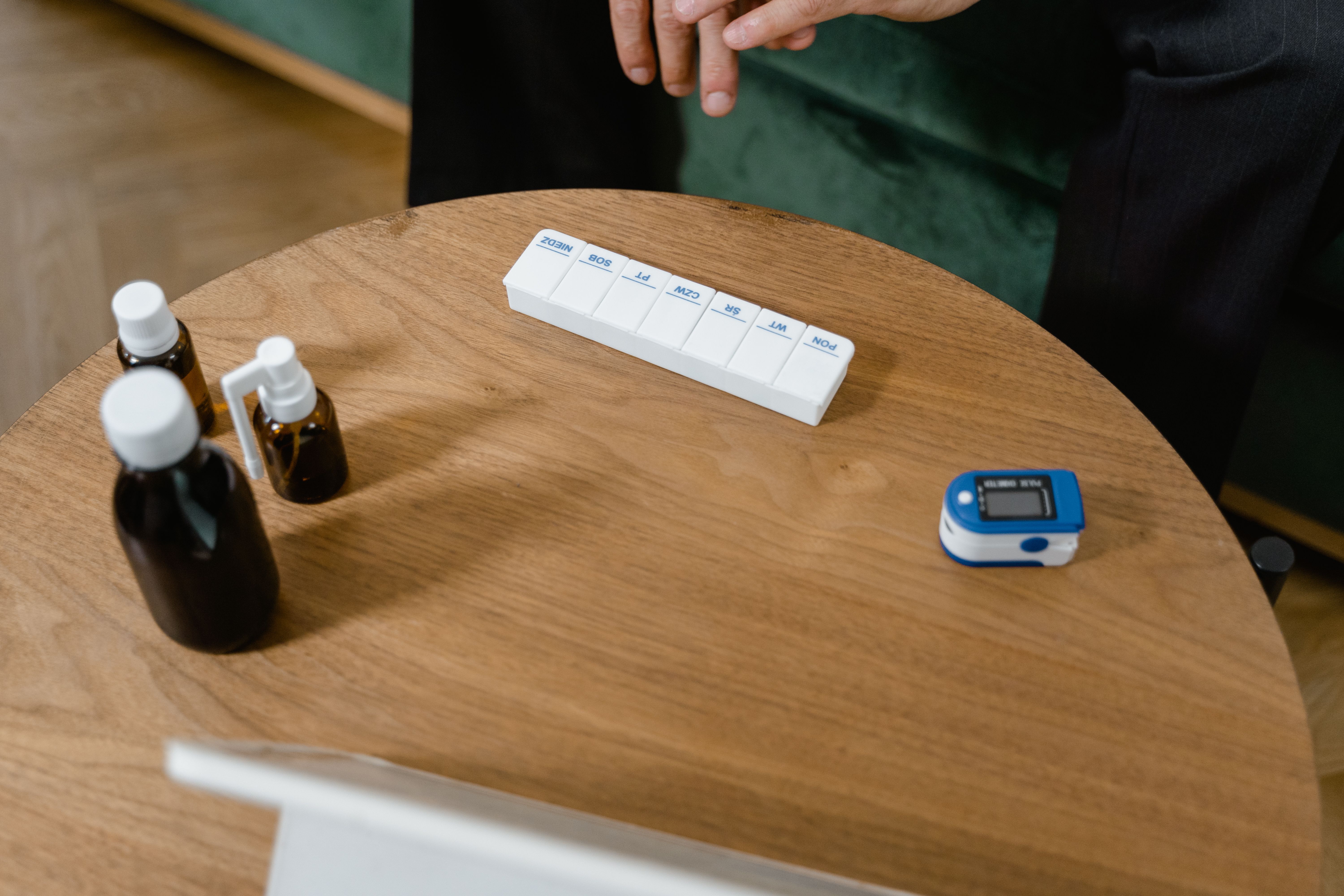 medication bottles on table