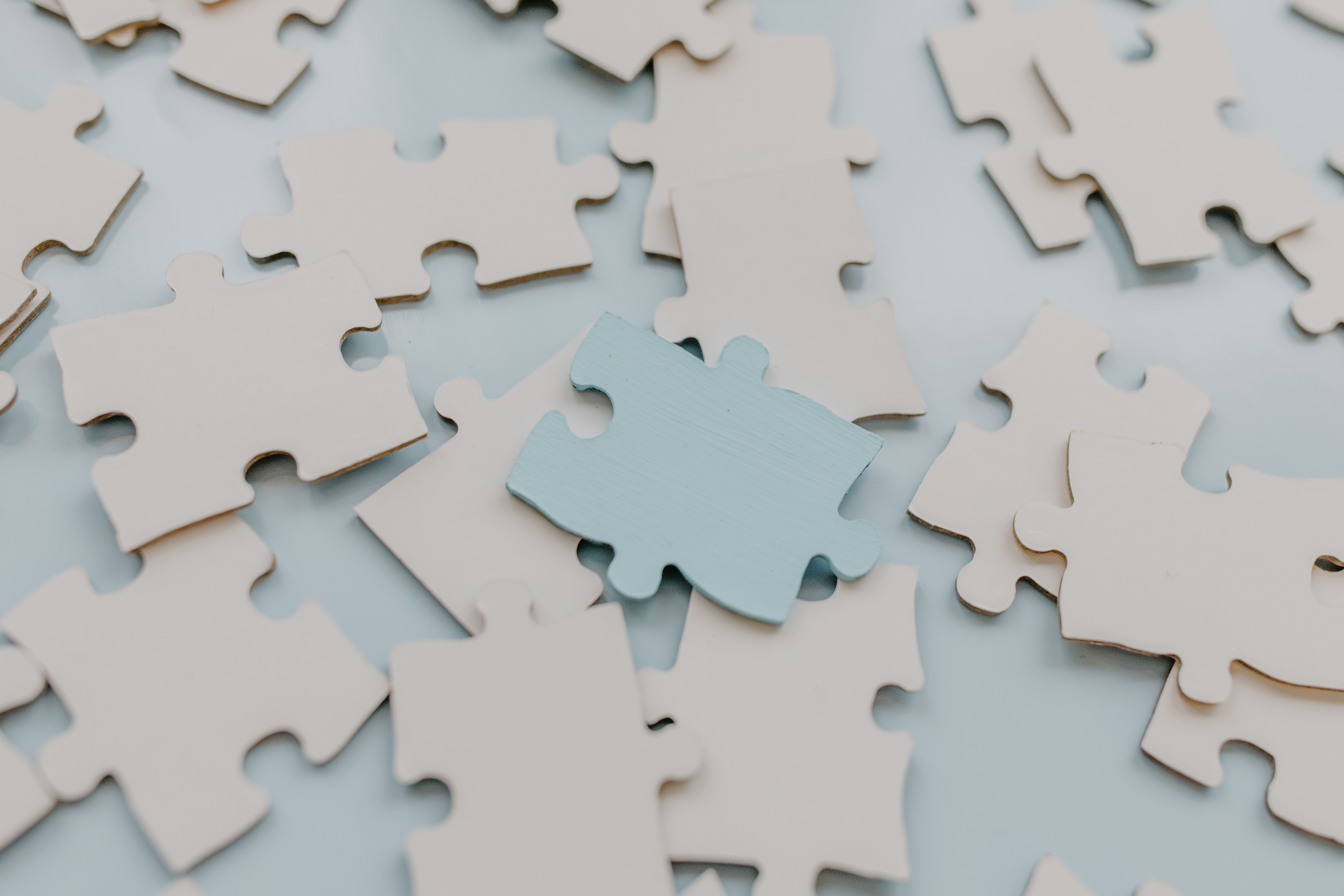 scattered puzzle pieces data