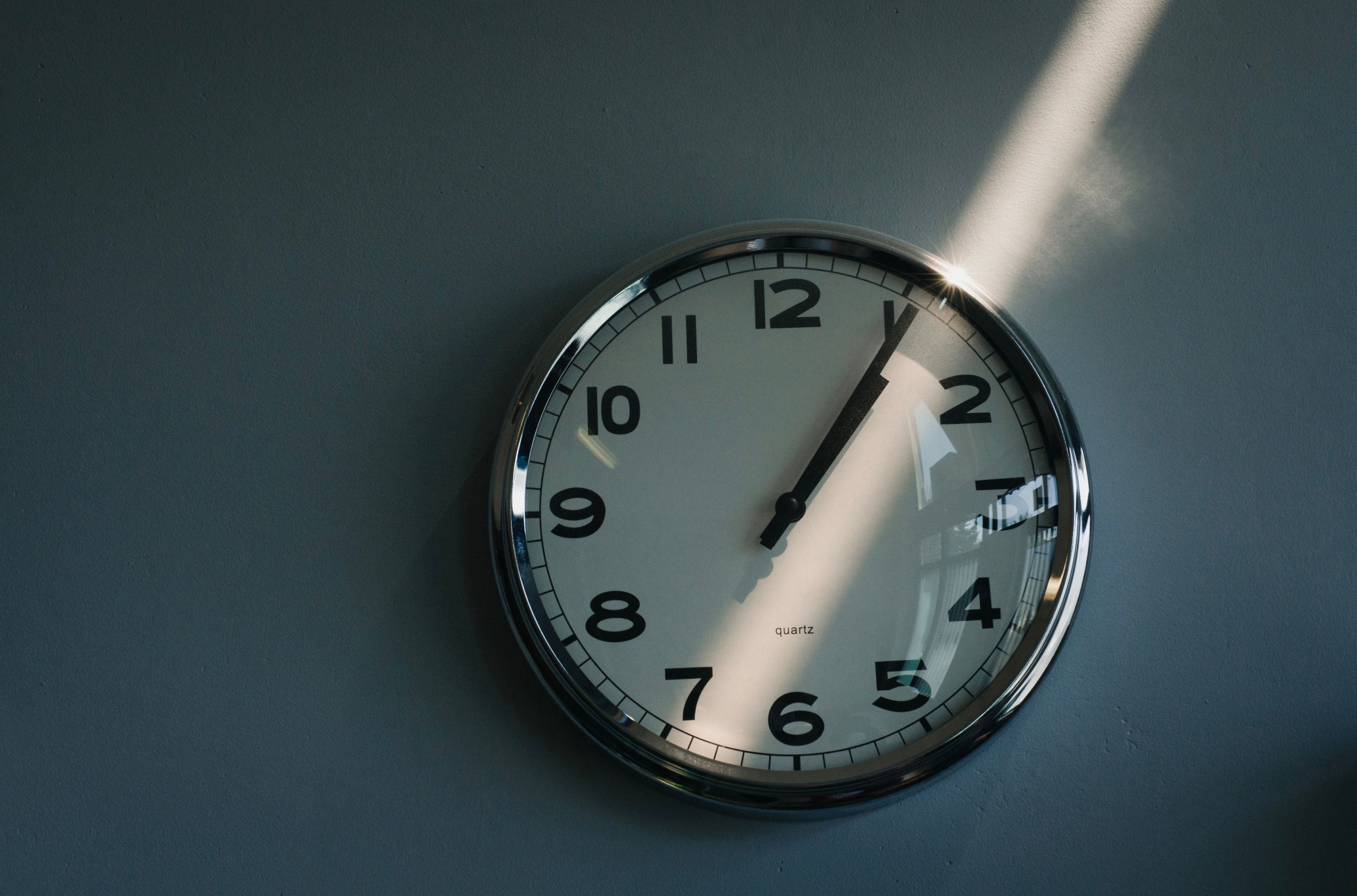 clock showing morning hours