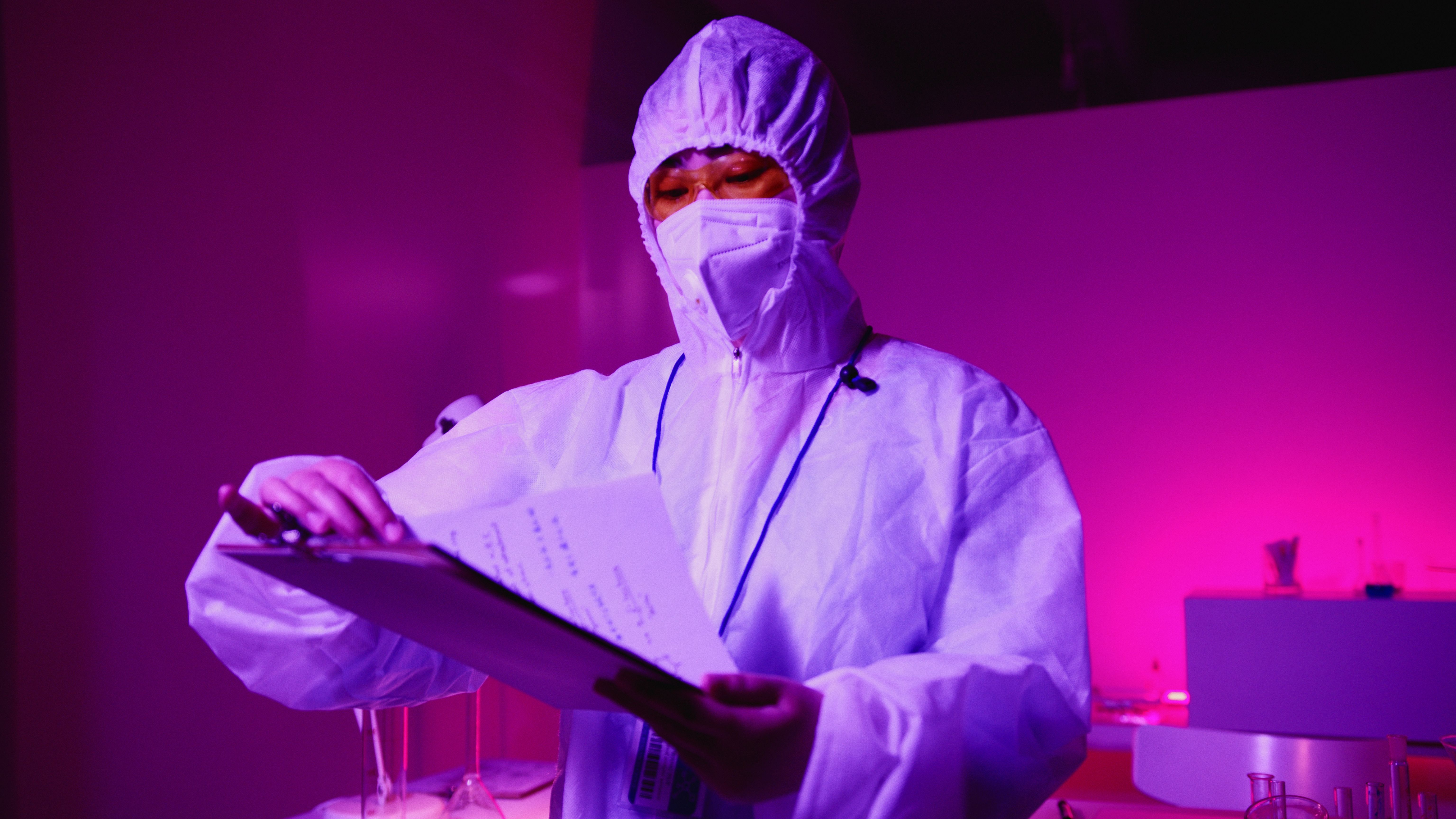 scientist reviewing medical data